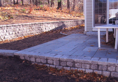 Patio and wall construction Massachusetts Landscaping by Perennial Landscaping